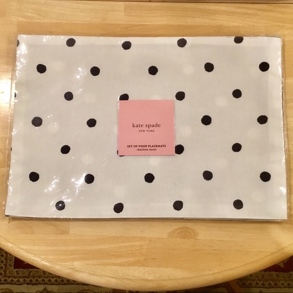 kate spade Other - Kate Spade♠️ White Navy Reversible Placemats Set-4